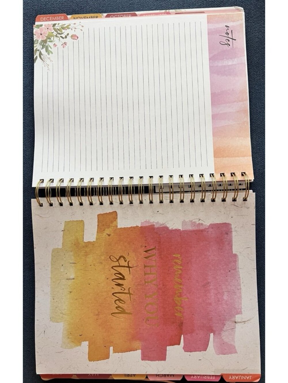 Planner 17 Month 2026-27 DAISY FLORAL Month Day Week Organizer Calendar 9"Wx11"H - Picture 9 of 16